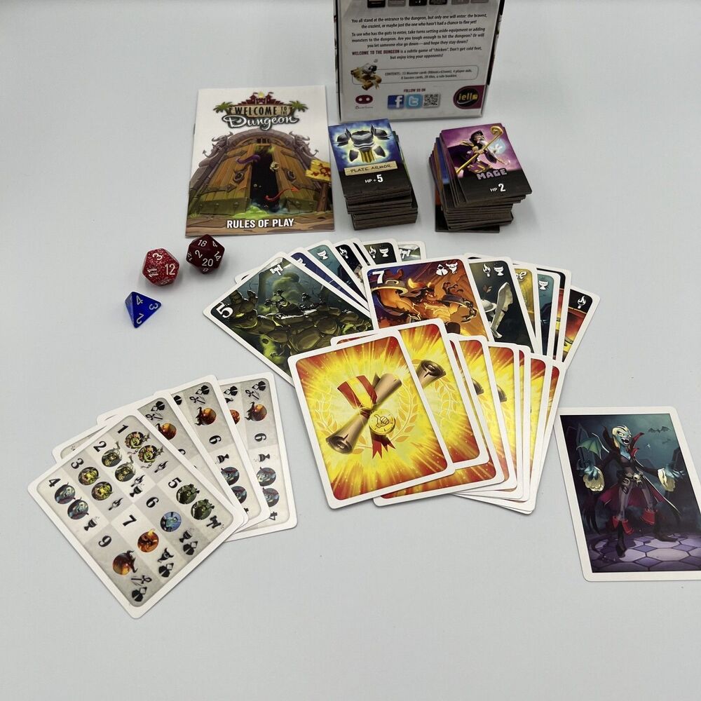 Welcome to the Dungeon Card Game IELLO Fantasy Party Game 2-4 Players Ages 10+